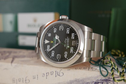 Modern Rolex Air King 116900, Bloodhound, full set, perfect with Rolex service papers from 2021