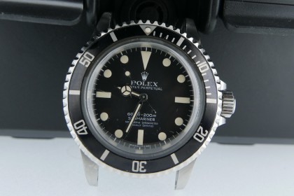 Modern Rolex 5512 Four line, MK1 Maxi dial Submariner, Box & Papers