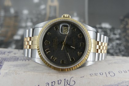 Vintage Rolex 12633 Bi-Metal Datejust with stunning Jubilee Dial-Full Set