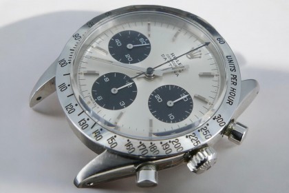 Vintage Rolex 6239 Cosmograph Daytona with silver dial on later C&I Rivert bracelet